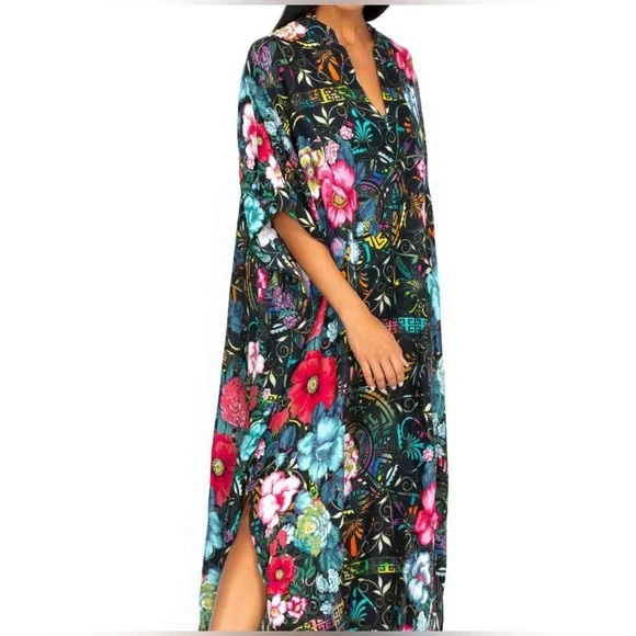 Johnny Was Floral Peace Kaftan small - Picture 9 of 9